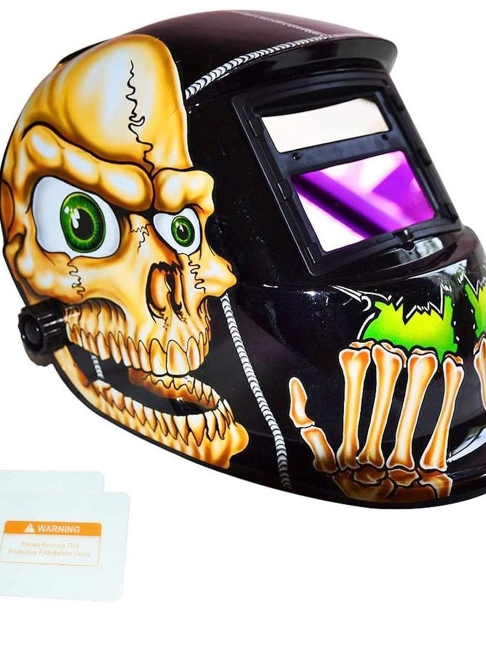 Black Welding Helmet with Auto-Darkening Protection